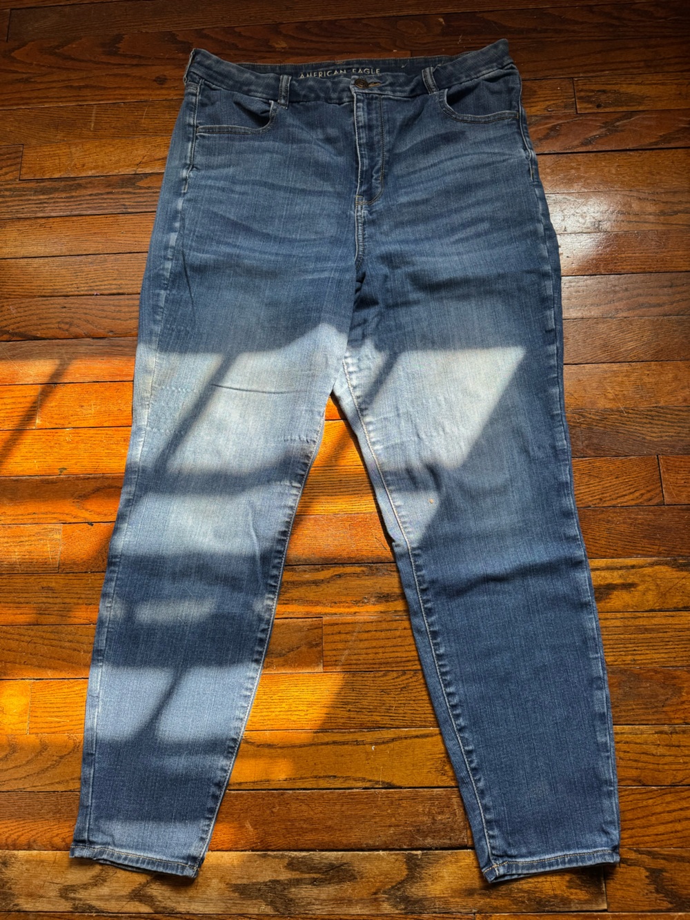 American Eagle Outfitters Women's Medium Blue High-Rise Jeggings